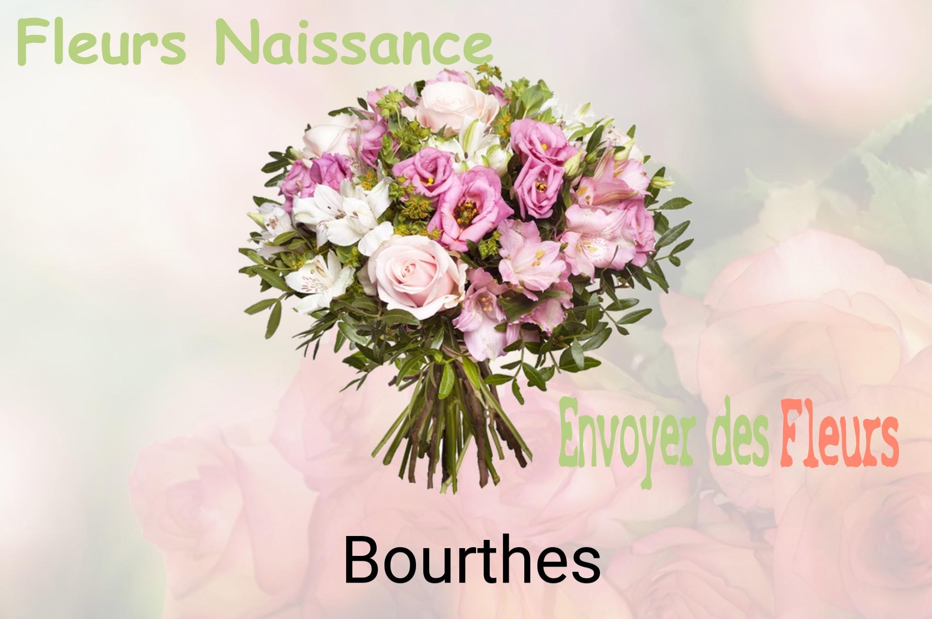 Bouquet de fleurs de naissance livré à Bourthes